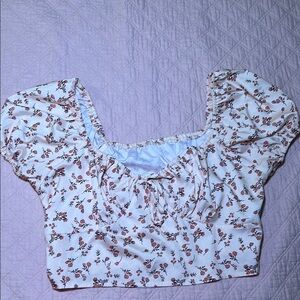 Floral Puff Sleeve Top